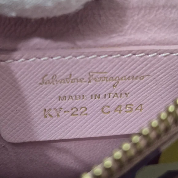 Salvatore Ferragamo Colorful Letter Wallet with Gold Accent - Picture 8 of 8